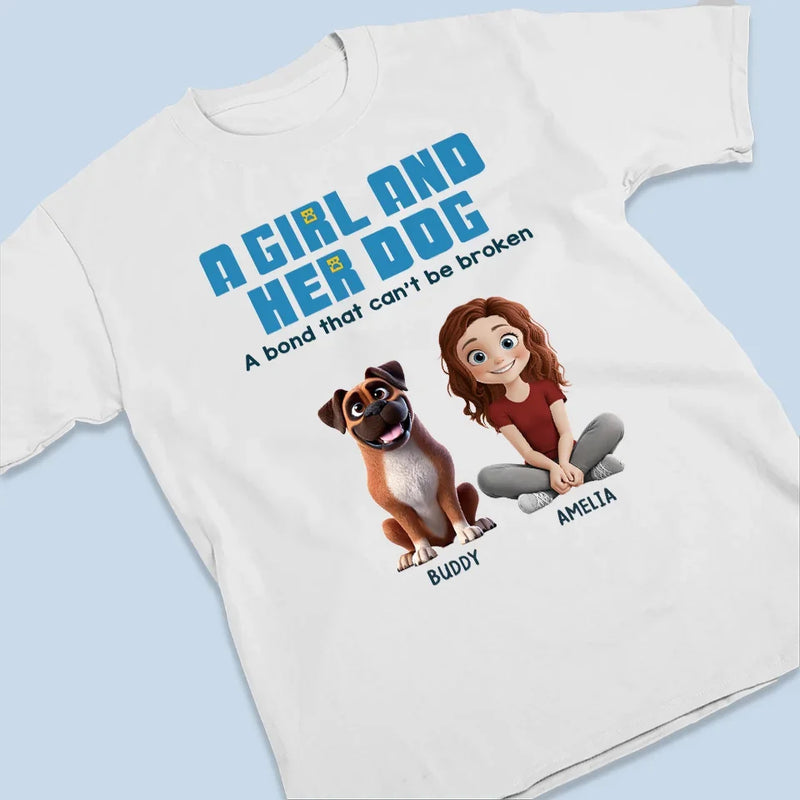 The Bond Between A Girl And Her Dogs Is Life’s Greatest Gift - Dog Personalized Custom Unisex T-shirt, Premium T-shirt, Hoodie - Gift For Pet Owners, Pet Lovers