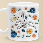 Custom Name Floral Gifts for Mom - Personalized Mug