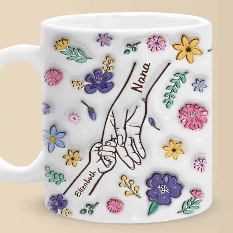A Grandmother Always Has Time For You - Family Personalized Custom 3D Inflated Effect Printed Mug - Gift For Mom, Grandma