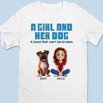 The Bond Between A Girl And Her Dogs Is Life’s Greatest Gift - Dog Personalized Custom Unisex T-shirt, Premium T-shirt, Hoodie - Gift For Dog Lovers, Daughters