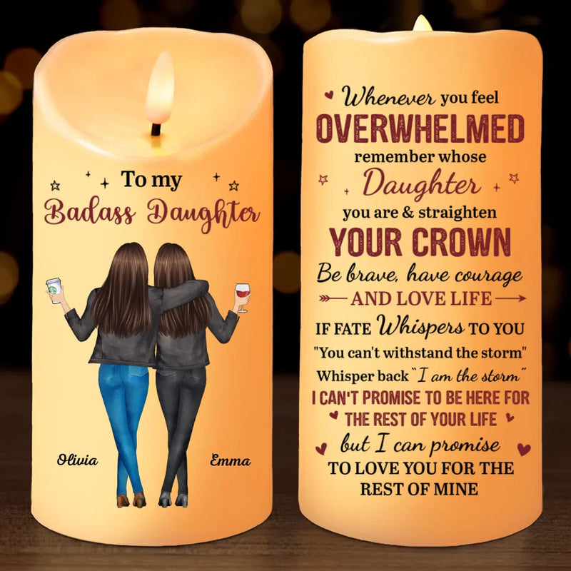 To Love You For The Rest Of My Life - Family Personalized Custom LED Candle - Gift For Daughter, Granddaughter