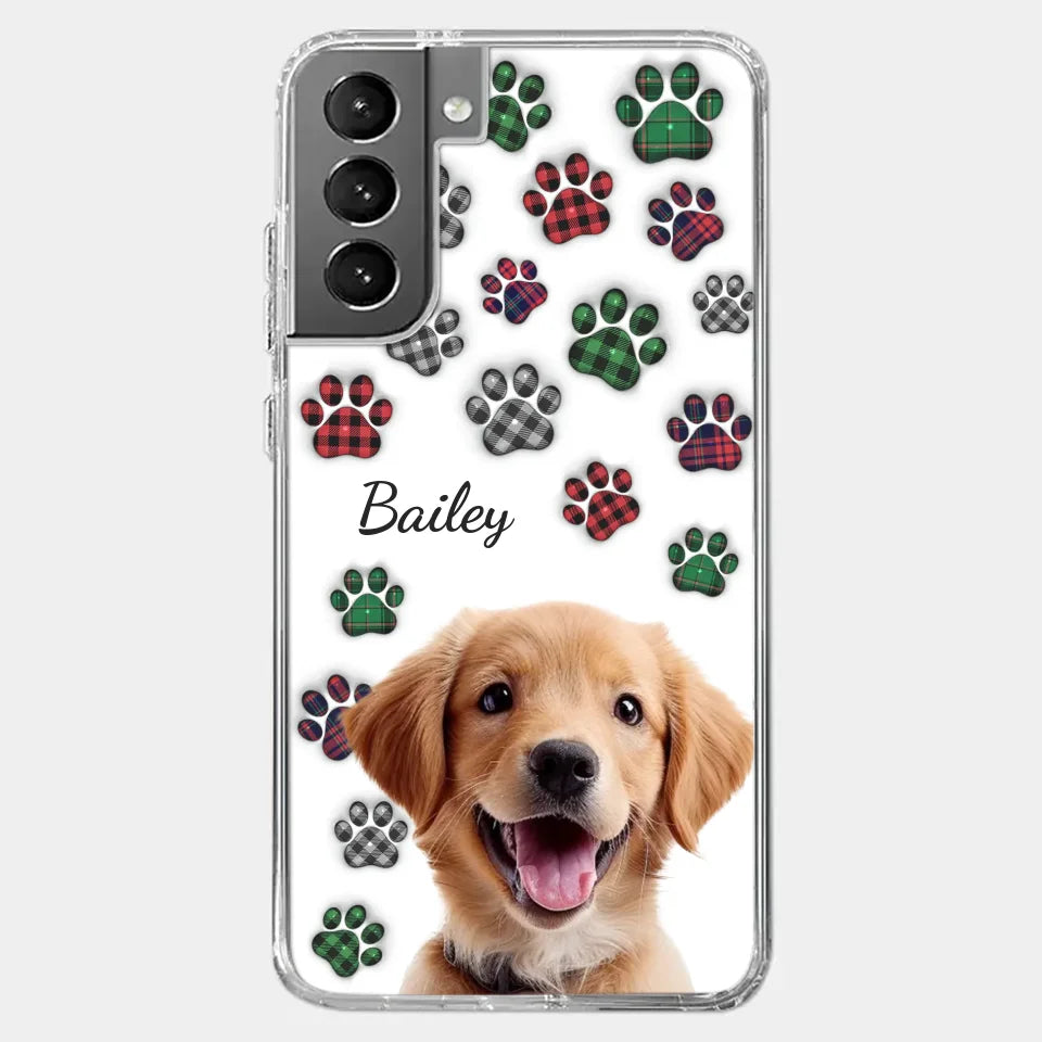 Custom Photo My Best Friend Has Four Paws - Dog & Cat Personalized Custom 3D Inflated Effect Printed Clear Phone Case - Gift For Pet Owners, Pet Lovers
