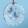 Remembered With Love - Memorial Personalized Custom Round Glass Ornament Car Hanger - Sympathy Gift For Family Members