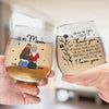 Thank You For All The Things You Do - Family Personalized Custom Wine Glass - Gift For Mom, Daughter