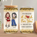 Better Together - Bestie Personalized Custom Glass Cup, Iced Coffee Cup - Gift For Best Friends, BFF, Sisters