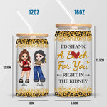 Better Together - Bestie Personalized Custom Glass Cup, Iced Coffee Cup - Gift For Best Friends, BFF, Sisters