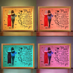 A Daughter Is Her Mother's Treasure - Family Personalized Custom Frame Light Box - Gift For Mom, Daughter