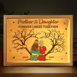 A Mother And Daughter Always Share A Special Bond - Family Personalized Custom Frame Light Box - Gift For Mom, Daughter