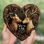 Custom Name Deer Couple Gifts for Couples - Personalized Stone With Stand