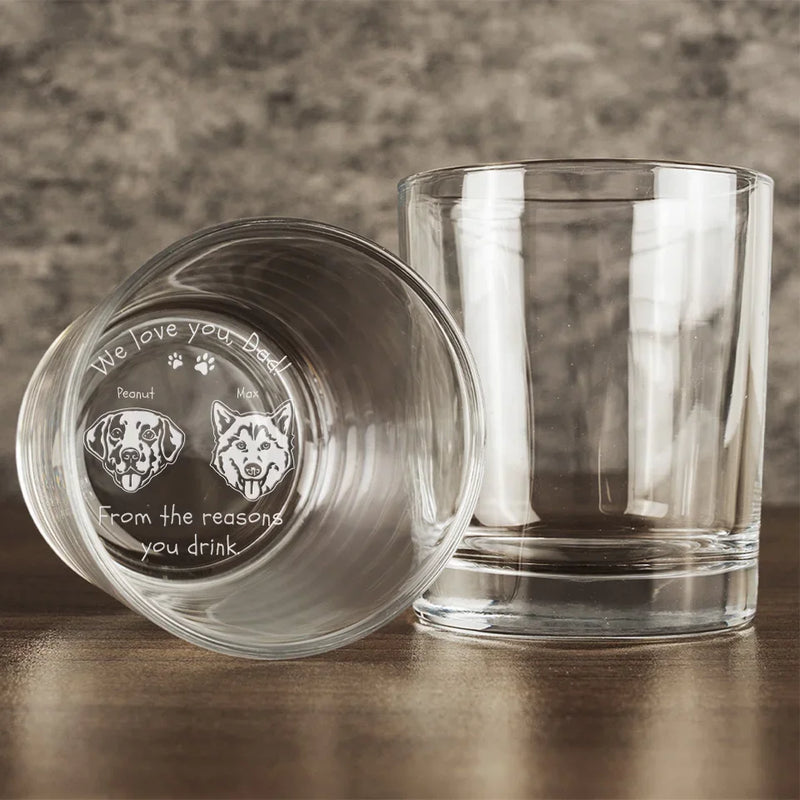 From The Reason You Drink, To The Reason You Smile Every Day - Dog Personalized Custom Whiskey Glass - Gift For Pet Owners, Pet Lovers