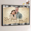 Custom Photo God Blessed The Broken Road That Led Me Straight To You - Couple Personalized Custom Horizontal Poster - Gift For Husband Wife, Anniversary