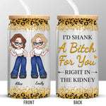 Better Together - Bestie Personalized Custom Glass Cup, Iced Coffee Cup - Gift For Best Friends, BFF, Sisters