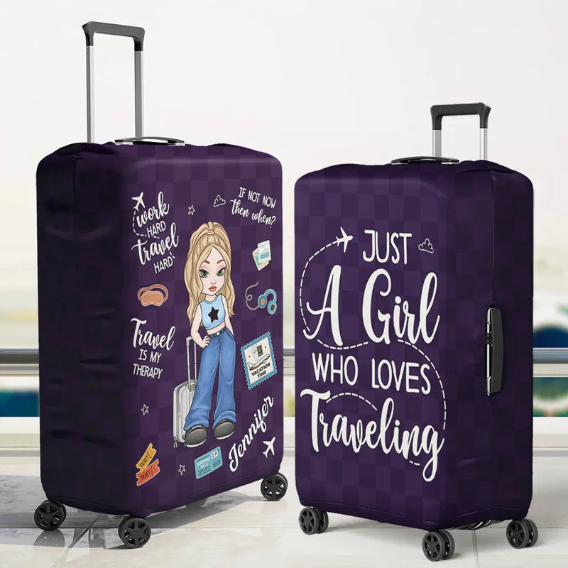 The Sky Is Calling And I Must Go - Travel Personalized Custom Luggage Cover - Summer Vacation Gift, Gift For Adventure Travel Lovers