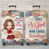 Voyager, c'est vivre - Housse de bagage personnalisée - Cadeau vacances d'été, cadeau pour les amoureux du voyage d'aventure