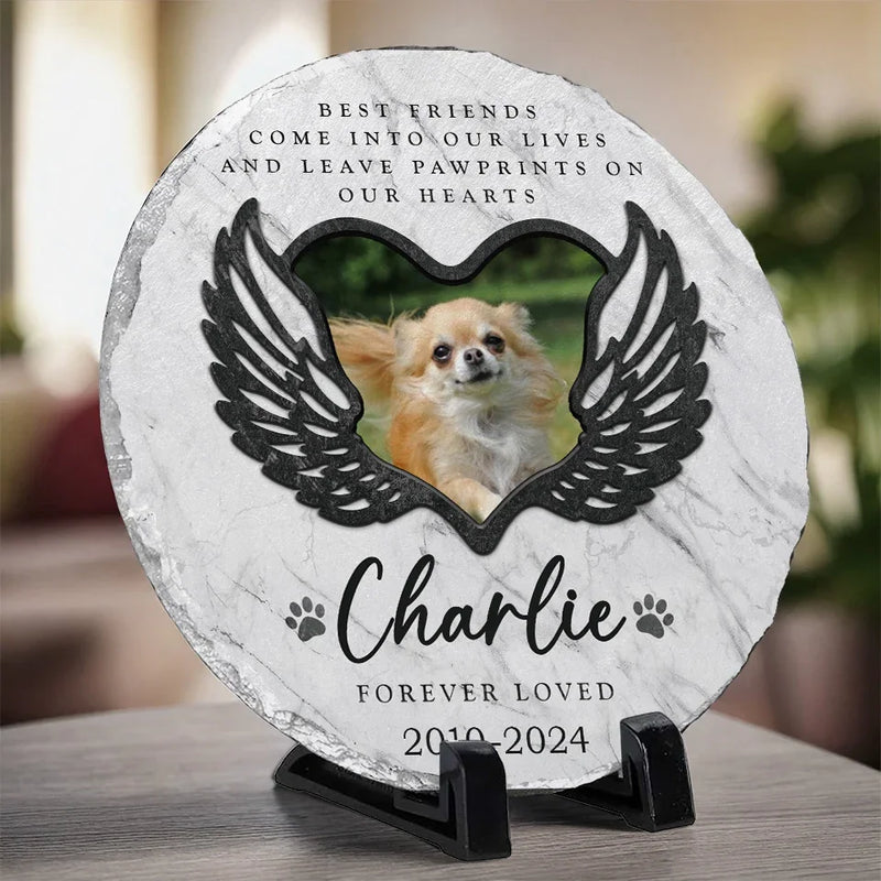 Custom Photo You Were More Than A Pet, You Were Family - Memorial Personalized Custom Round Shaped Stone With Stand - Sympathy Gift For Pet Owners, Pet Lovers