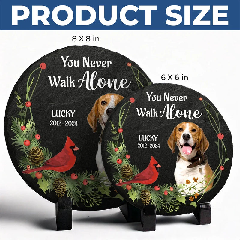 Custom Photo I'm Always With You - Memorial Personalized Custom Round Shaped Stone With Stand - Sympathy Gift For Pet Owners, Pet Lovers