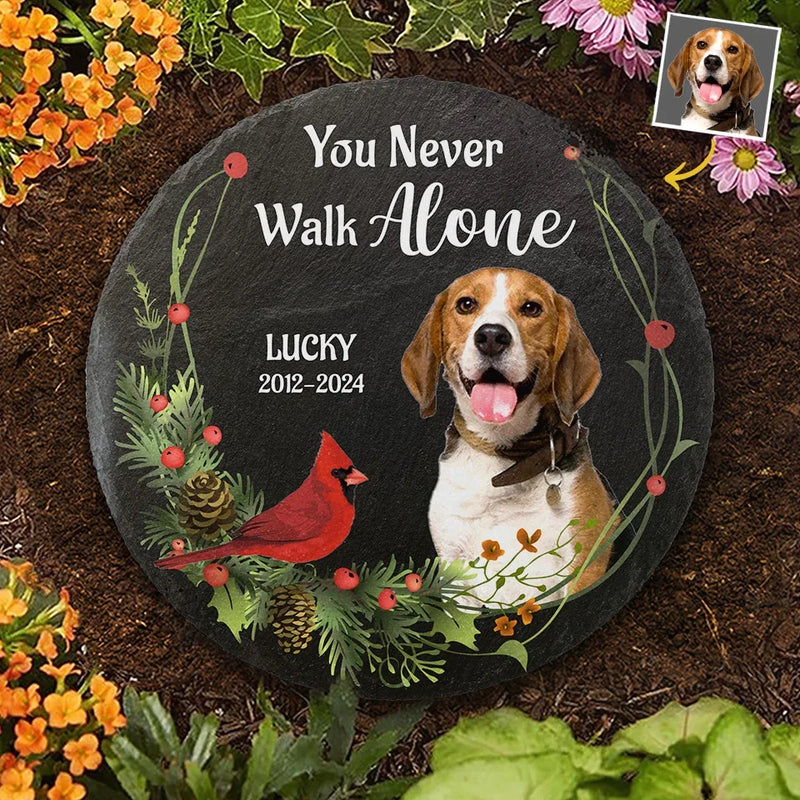 Custom Photo I'm Always With You - Memorial Personalized Custom Round Shaped Stone With Stand - Sympathy Gift For Pet Owners, Pet Lovers