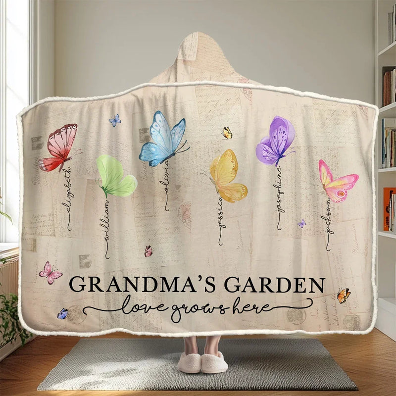 Family Is Where Love Is Endless - Family Personalized Custom Snuggle Blanket, Hoodie Blanket - Gift For Mom, Grandma