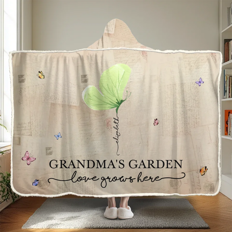 Family Is Where Love Is Endless - Family Personalized Custom Snuggle Blanket, Hoodie Blanket - Gift For Mom, Grandma