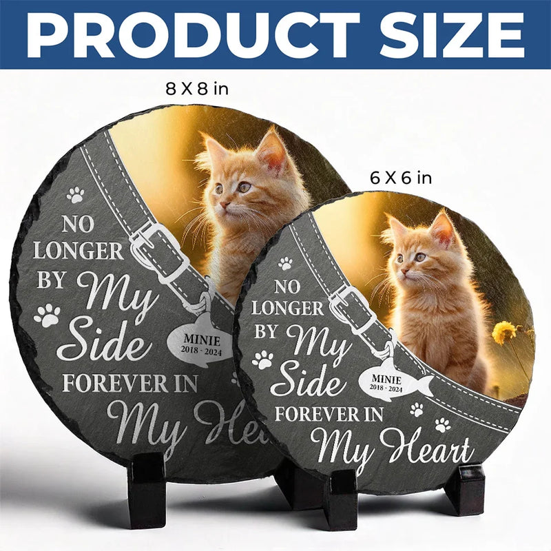 Custom Photo A Loyal Friend, A Gentle Spirit - Memorial Personalized Custom Round Shaped Stone With Stand - Sympathy Gift For Pet Owners, Pet Lovers