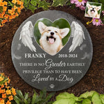 Custom Pet Photo Dog Memorial Decor - Personalized Stone With Stand