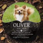 Custom Photo I'm Right Here Inside Your Heart - Memorial Personalized Custom Round Shaped Stone With Stand - Sympathy Gift For Pet Owners, Pet Lovers