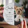 Custom Photo Deeply Loved And Missed Beyond Words - Memorial Personalized Custom Round Shaped Stone With Stand - Sympathy Gift For Pet Owners, Pet Lovers