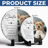 Custom Photo Deeply Loved And Missed Beyond Words - Memorial Personalized Custom Round Shaped Stone With Stand - Sympathy Gift For Pet Owners, Pet Lovers