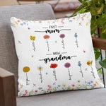 Custom Name First Mom Now Grandma Family Gifts - Personalized Pillow