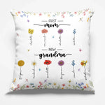Custom Name First Mom Now Grandma Family Gifts - Personalized Pillow