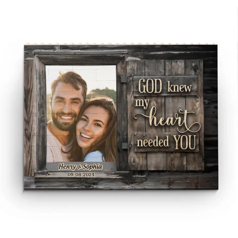 Custom Photo All Of Me Loves All Of You - Couple Personalized Custom Horizontal Rectangle Shaped Building Brick Blocks - Gift For Husband Wife, Anniversary