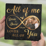 Custom Photo Infinity Love Couple Gifts - Personalized Stone With Stand