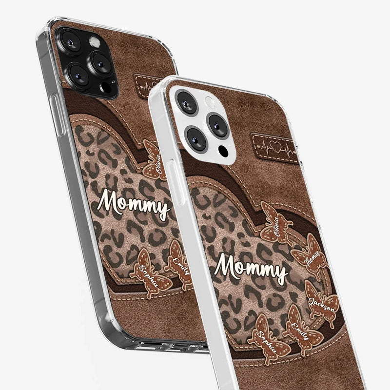 Grandma’s Love Is The Warmest Place To Be - Family Personalized Custom Clear Phone Case - Gift For Mom, Grandma
