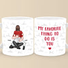 Two Hearts In Love Need No Words - Couple Personalized Custom Mug - Gift For Husband Wife, Anniversary