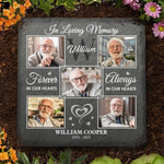 Custom Photo A Cherished Reminder Of Love That Connects Us - Memorial Personalized Custom Square Shaped Stone With Stand - Sympathy Gift For Family Members