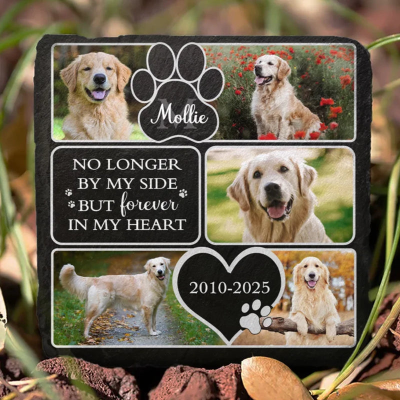 Custom Photo Honoring Memories That Keep Us Close - Memorial Personalized Custom Square Shaped Stone With Stand - Sympathy Gift For Pet Owners, Pet Lovers