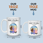 The Love Between A Mother & Daughters Is Forever - Family Personalized Custom Mug - Gift For Mom, Daughter
