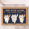 Keep Door Closed - Dog & Cat Personalized Custom Home Decor Decorative Mat - House Warming Gift For Pet Owners, Pet Lovers