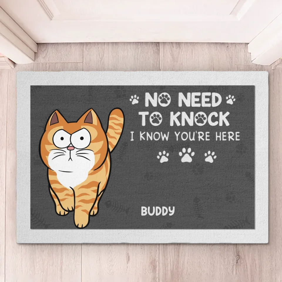 Keep Door Closed - Dog & Cat Personalized Custom Home Decor Decorative Mat - House Warming Gift For Pet Owners, Pet Lovers