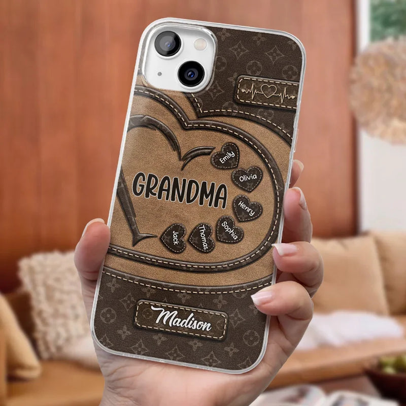 We Are Born Of Love - Family Personalized Custom Clear Phone Case - Gift For Mom, Grandma