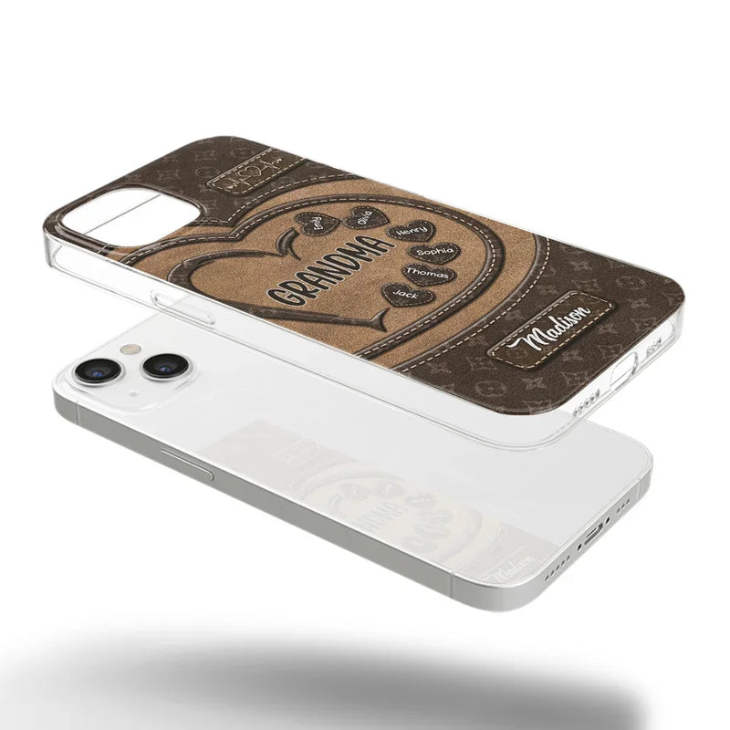 We Are Born Of Love - Family Personalized Custom Clear Phone Case - Gift For Mom, Grandma