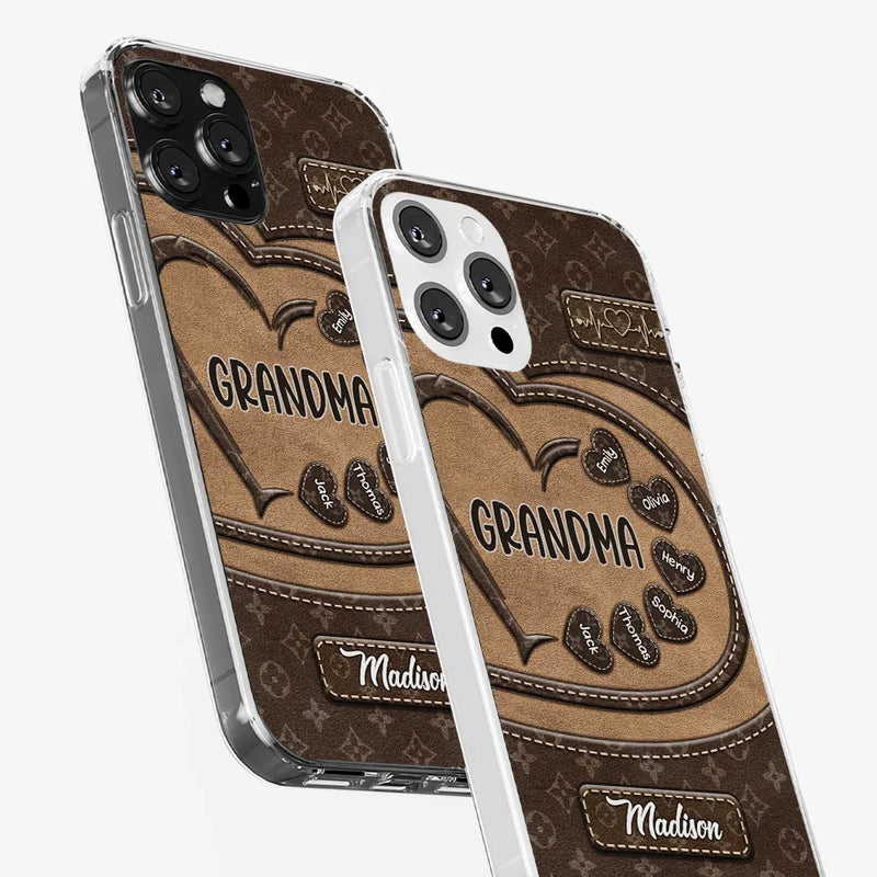 We Are Born Of Love - Family Personalized Custom Clear Phone Case - Gift For Mom, Grandma