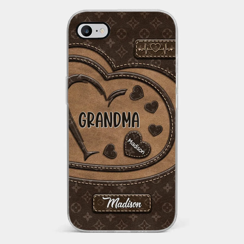 We Are Born Of Love - Family Personalized Custom Clear Phone Case - Gift For Mom, Grandma