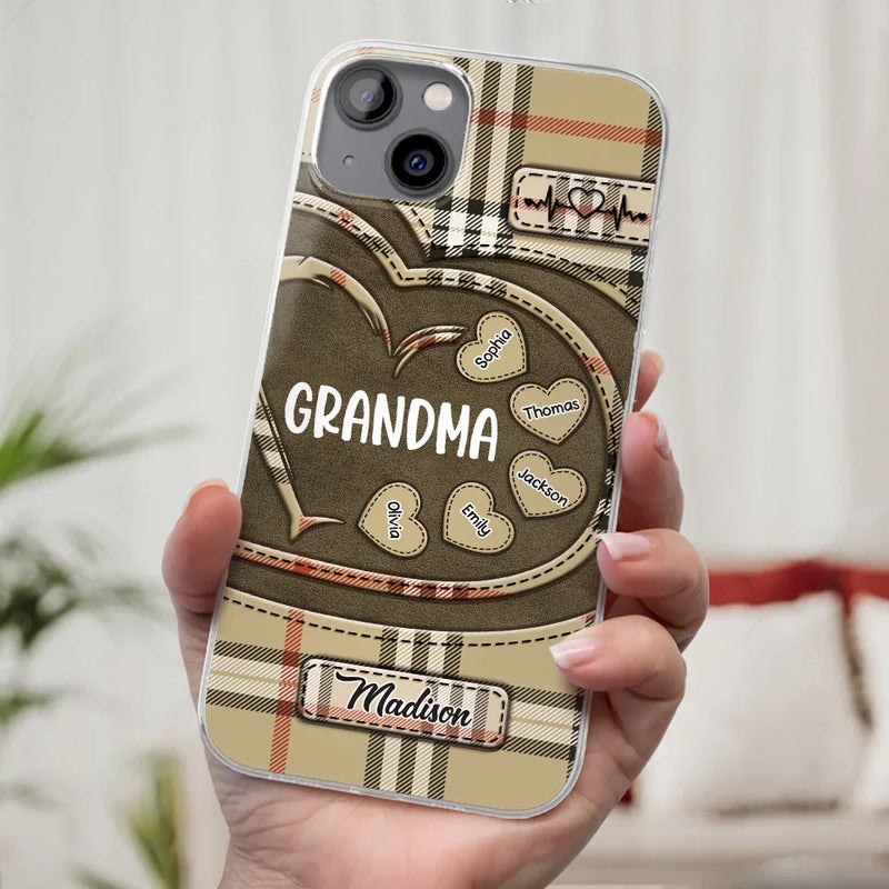 Her Love Is A Legacy That Never Fades - Family Personalized Custom Clear Phone Case - Gift For Mom, Grandma