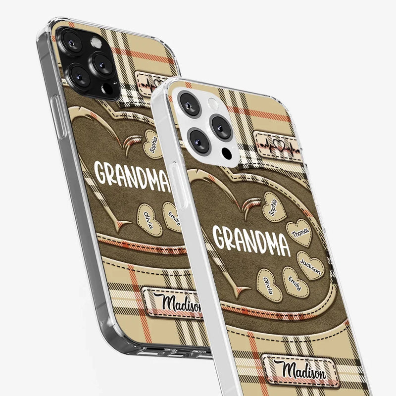 Her Love Is A Legacy That Never Fades - Family Personalized Custom Clear Phone Case - Gift For Mom, Grandma