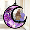 A Bond Unbroken, A Love Unspoken - Family Personalized Window Hanging Suncatcher Ornament - Gift For Mom, Daughter