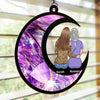 A Bond Unbroken, A Love Unspoken - Family Personalized Window Hanging Suncatcher Ornament - Gift For Mom, Daughter