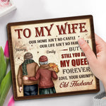 You Are My Queen Forever - Couple Personalized Custom 2-Layered Wooden Plaque With Stand - Gift For Husband Wife, Anniversary