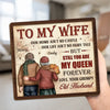 You Are My Queen Forever - Couple Personalized Custom 2-Layered Wooden Plaque With Stand - Gift For Husband Wife, Anniversary