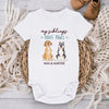 My Bestie Is Furry And Fabulous - Dog Personalized Custom Baby Onesie - Baby Shower Gift, Gift For Pet Owners, Pet Lovers